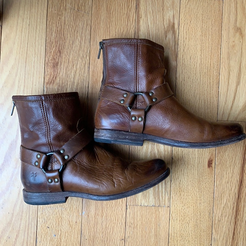 Frye harness ankle boots